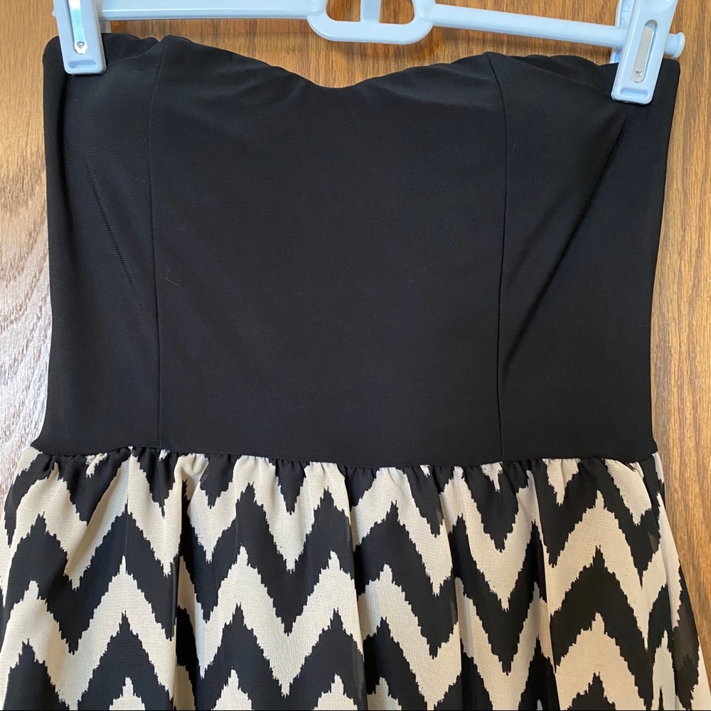 Wet Seal High Low Chevron Strapless Dress - Picture 3 of 6